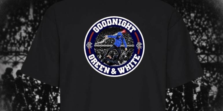 Sick Onion Bears release a t-shirt celebrating one of their thugs kicking a Celtic fan in the head, with proceeds going to legal aid for said thug…