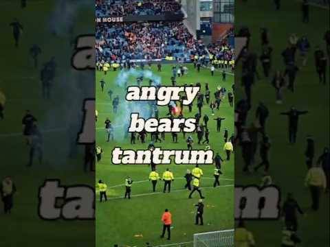 Angry Bears Throw Tantrum and Misiles after being Beaten by Celtic at Ibrox #celtic