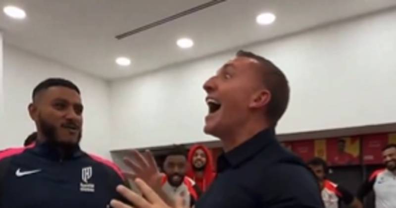 Brendan Rodgers dances with players in dressing room as ex Celtic manager embraces ‘beautiful’ Saudi moment