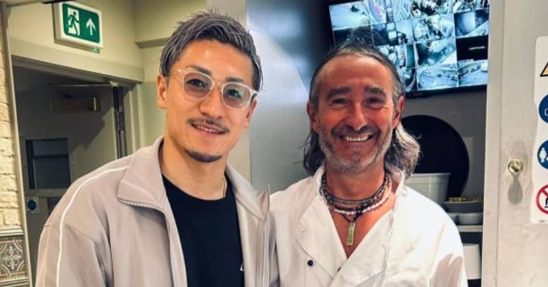 Celtic star Daizen Maeda celebrates special day at popular Glasgow restaurant
