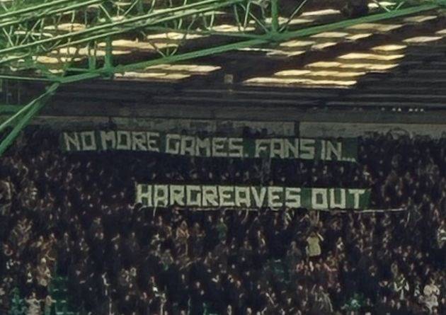 Bhoys Celtic’s ‘Hargreaves Out’ protest raises tensions