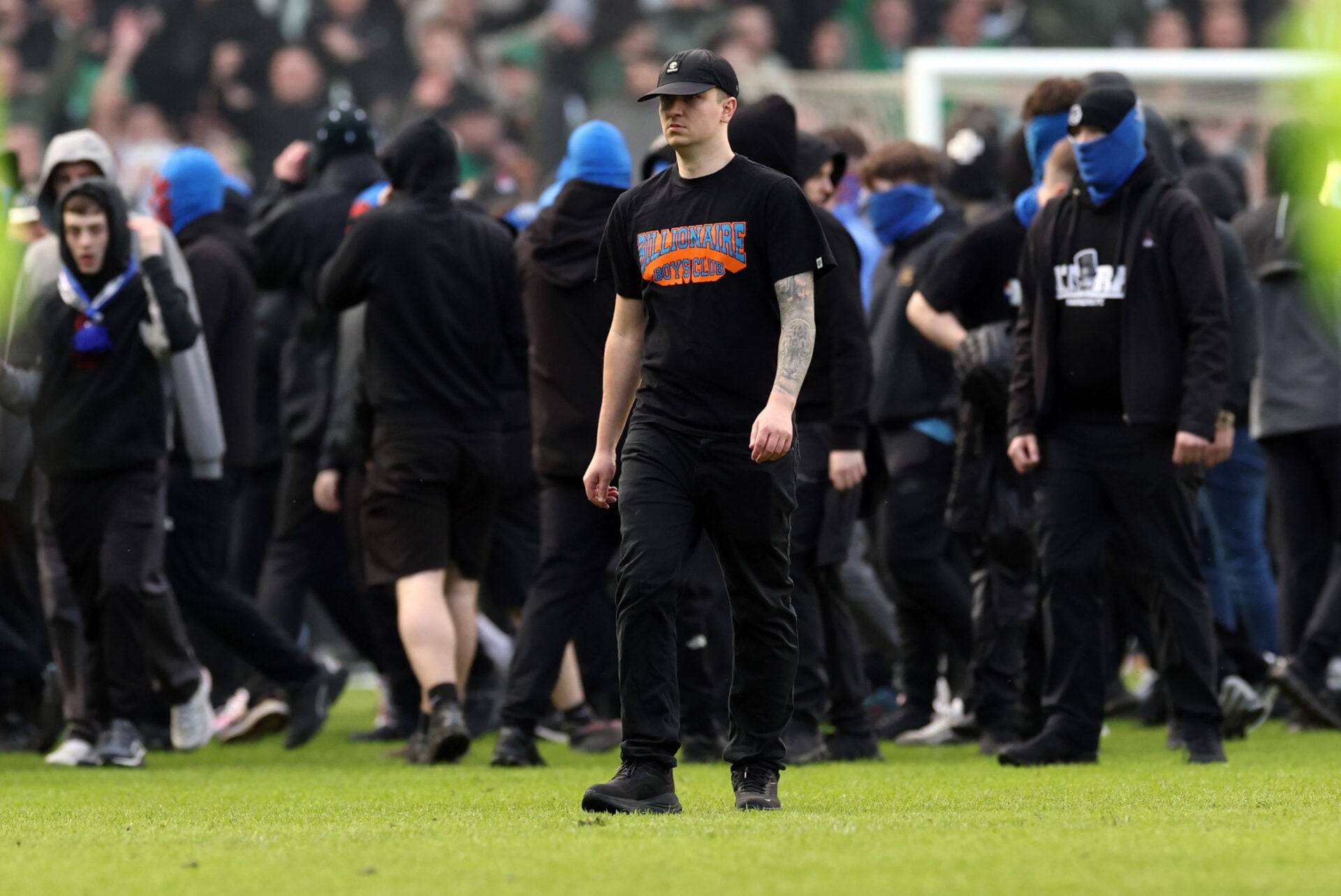 Sebastian Tounekti details the ‘nasty’ pitch invasions from Rangers fans after Celtic’s Ibrox win