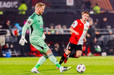 Celtic’s Kasper Schmeichel gives honest thoughts on playing out from the back