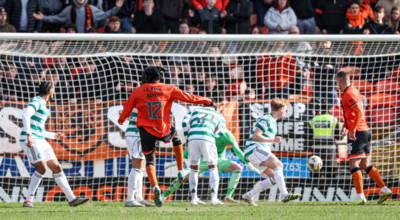 Celtic’s title challenge effectively ends in a disgraceful capitulation at Tannadice.