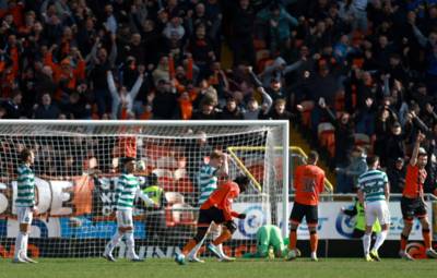 Martin O’Neill reacts as angry Celtic fans target board members after Dundee United defeat