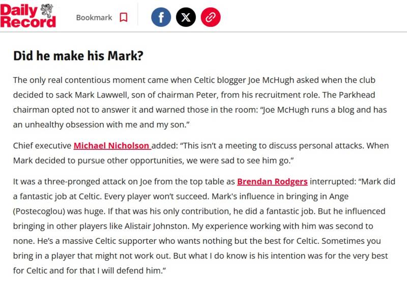 Peter Lawwell- Quote of the Day