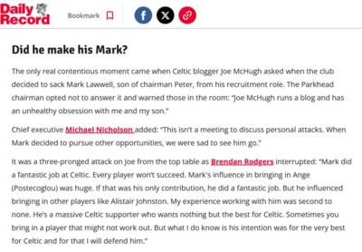 Peter Lawwell- Quote of the Day