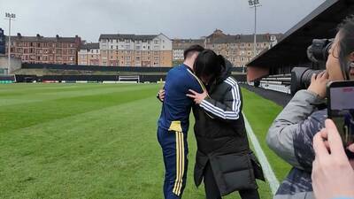 Kieran Tierney reunited with Shunsuke Nakamura two decades on from famous Celtic clip