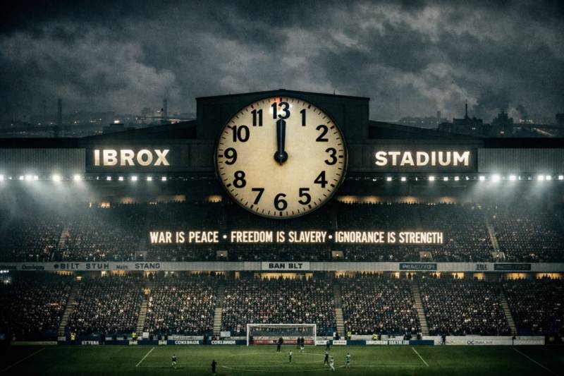 The clock struck thirteen: Inside Ibrox’s managed reality.