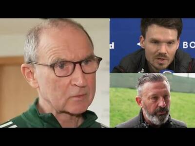 Martin O’Neill Danny Rohl & Derek McInnes All Talk Title Race Ahead Of Celtic, Rangers & Hearts Game