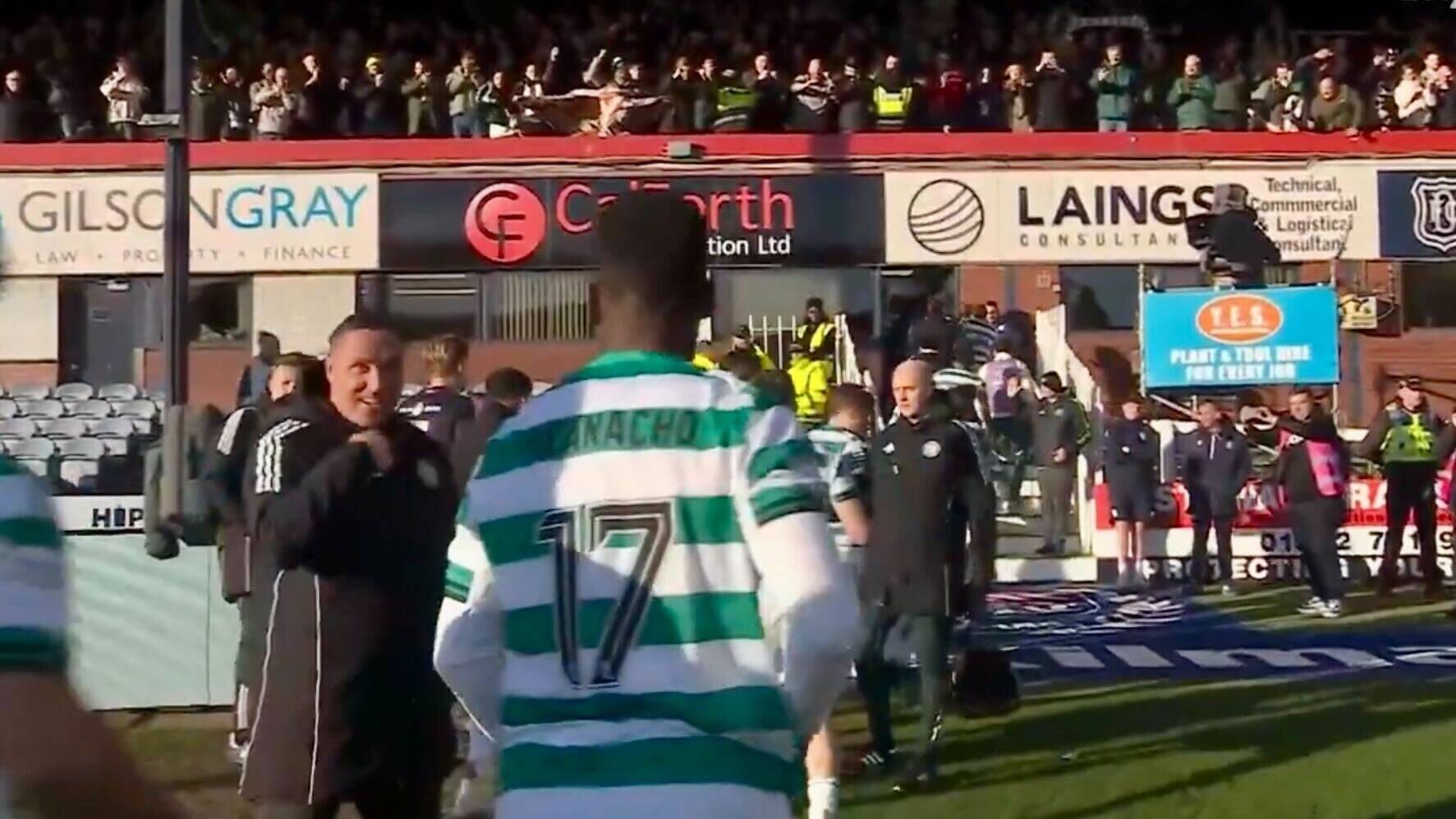 Celtic fans spot brilliant moment between Mark Fotheringham and Kelechi Iheanacho after Dundee win