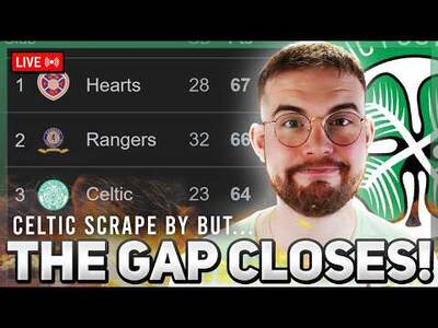 The gap CLOSES in the race for title as Celtic WIN and Hearts slip up. | Your opinions & more!
