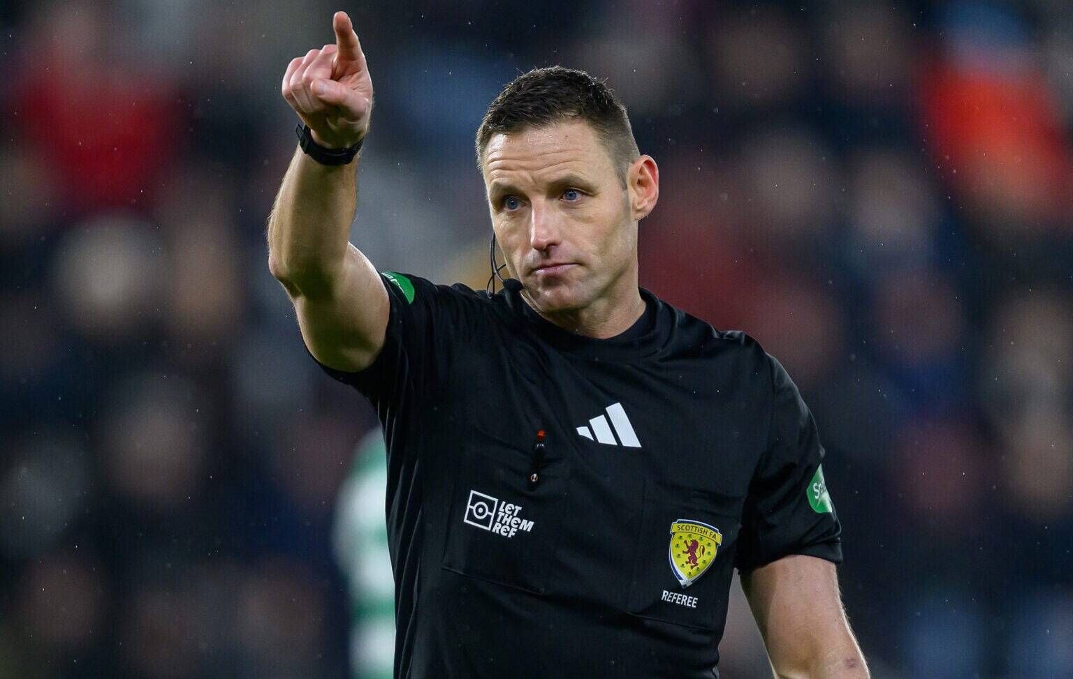 Steven McLean close-up shows Dundee protests vs Celtic