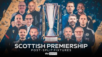 Scottish Premiership post-split fixtures revealed