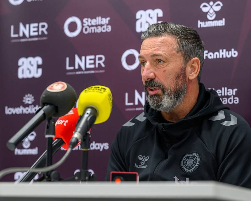 Celtic title pressure shows as Hearts boss Derek McInnes clashes with journalist