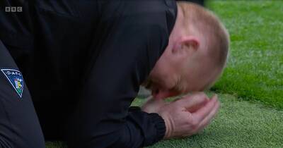 Emotional Neil Lennon sinks to turf and dedicates Dunfermline win to late father after Scottish Cup heroics