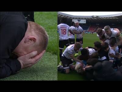 EMOTIONAL Neil Lennon | Dunfermline Win Penalty Shoot Out + Celebrations | Falkirk 2-4 Dunfermline