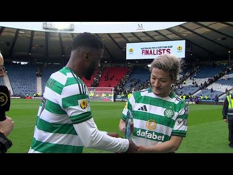 Kelechi Iheanacho and Daizen Maeda speak after helping Celtic to the Scottish Cup Final