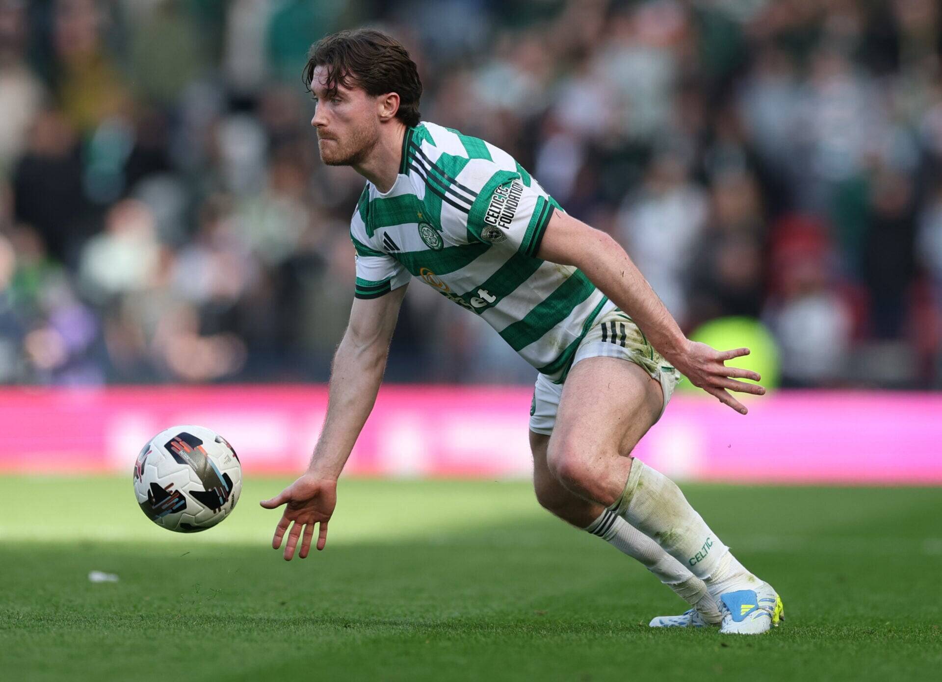 Jim Goodwin makes Anthony Ralston point clear after Celtic criticism this season