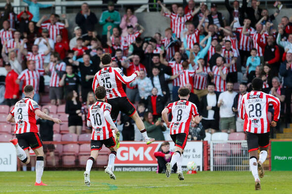 Derry City begin life at Celtic Park with battling win over Shamrock Rovers