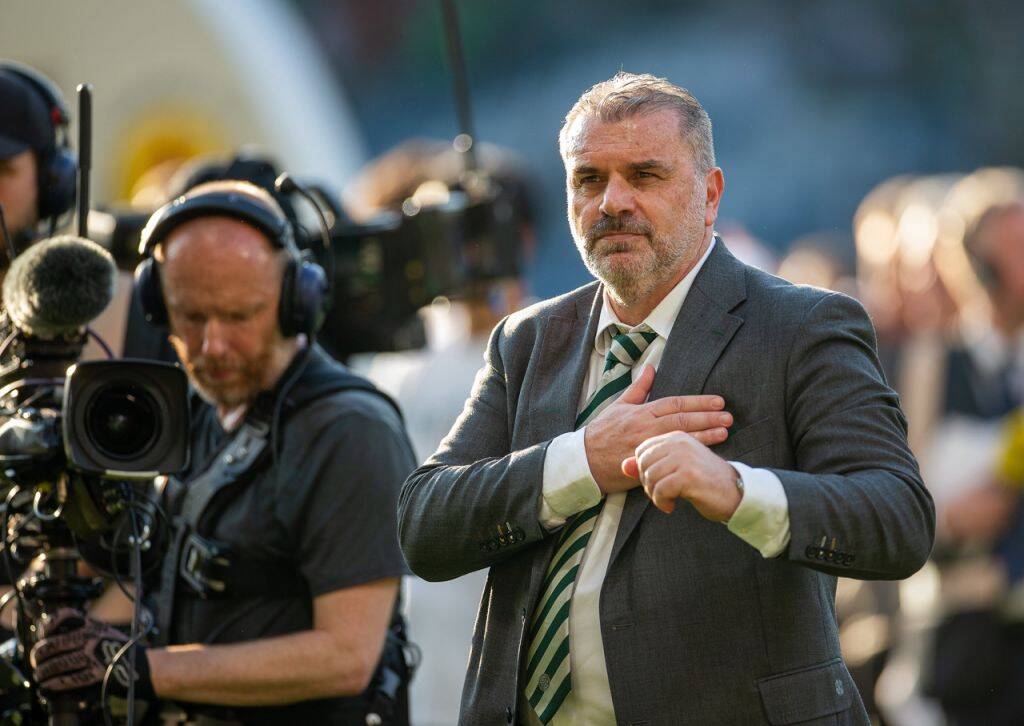 Ange and Steven Gerrard on punditry duties after Liverpool legend ran away from Celtic challenge