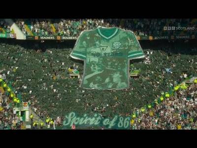 OUTSTANDING NORTH CURVE CELTIC TIFO Before Celtic 3-1 Falkirk