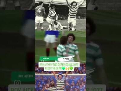 ROY FEED THE BEAR AITKEN DOUBLE AGAINST RANGERS 1977 #70SFOOTBALL #celticfc