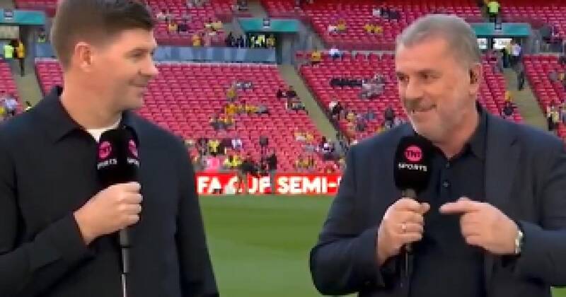 Ange Postecoglou and Steven Gerrard reunite after Celtic and Rangers rivalry