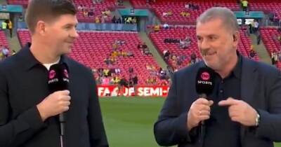 Ange Postecoglou and Steven Gerrard reunite after Celtic and Rangers rivalry