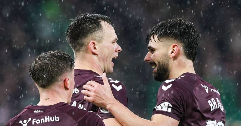 Lawrence Shankland in battle with Hearts team-mate and Motherwell duo as Celtic and Rangers delivered POTY snub