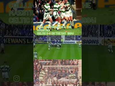 JOHN COLLINS FREE KICK 🔥 AT IBROX CELTIC WIN 2-0 1994 #johncollins #paulmcstay #Celticfc