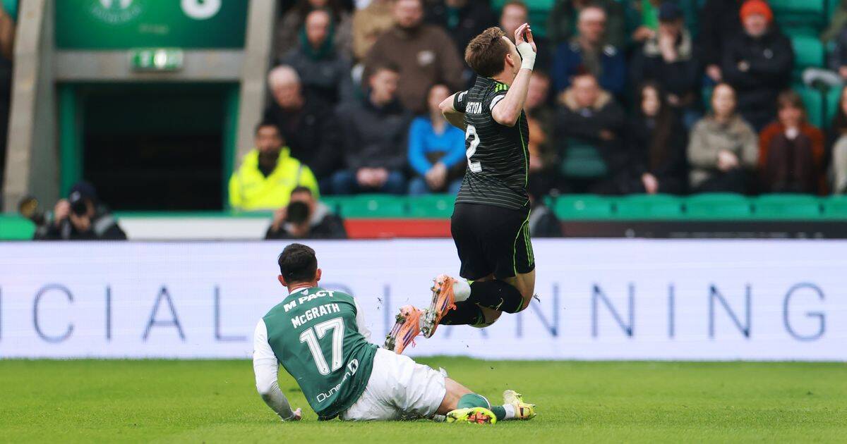 WATCH: Horror challenge that leads to Ireland midfielder seeing red against Celtic, as Bhoys legend slams ‘needless’ challenge