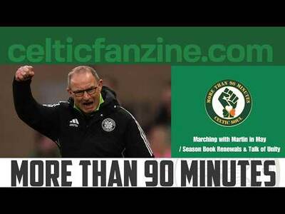 Marching with Martin in May / Season Book Renewals & Talk of Unity