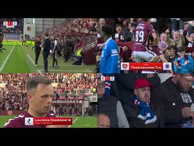RANGERS TITLE CHANCES ARE OVER | Last 10 Minutes & Full Time Scenes | Hearts 2-1 Rangers