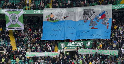 “Let’s all laugh at Ibrox!” Celtic fans have by far the best sense of humour.