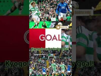 KYOGO LOVED A GOAL AGAINST THEM! #GLASGOWDERBY #CELTIC #kyogofuruhashi