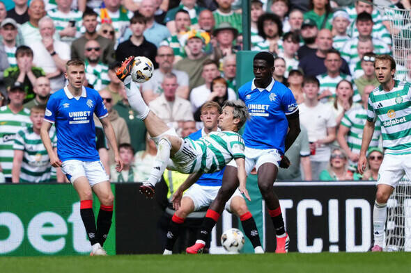 Maeda overhead kick magic as Celtic close gap on leaders with Rangers win