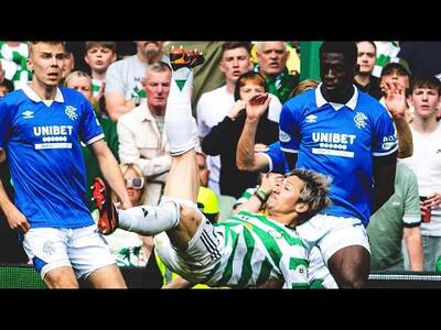 Crazy!!! Daizen Meada Overhead Kick (Celtic V Rangers 3-1)!!!