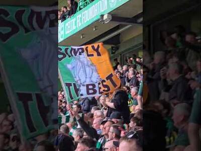 Celtic fans show their support for Rangers manager Danny Rohl. Long may he continue