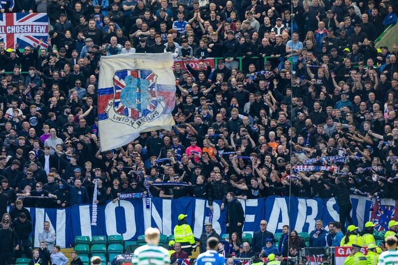 Union Bears banners present despite ban for Celtic v Rangers O** F*** derby