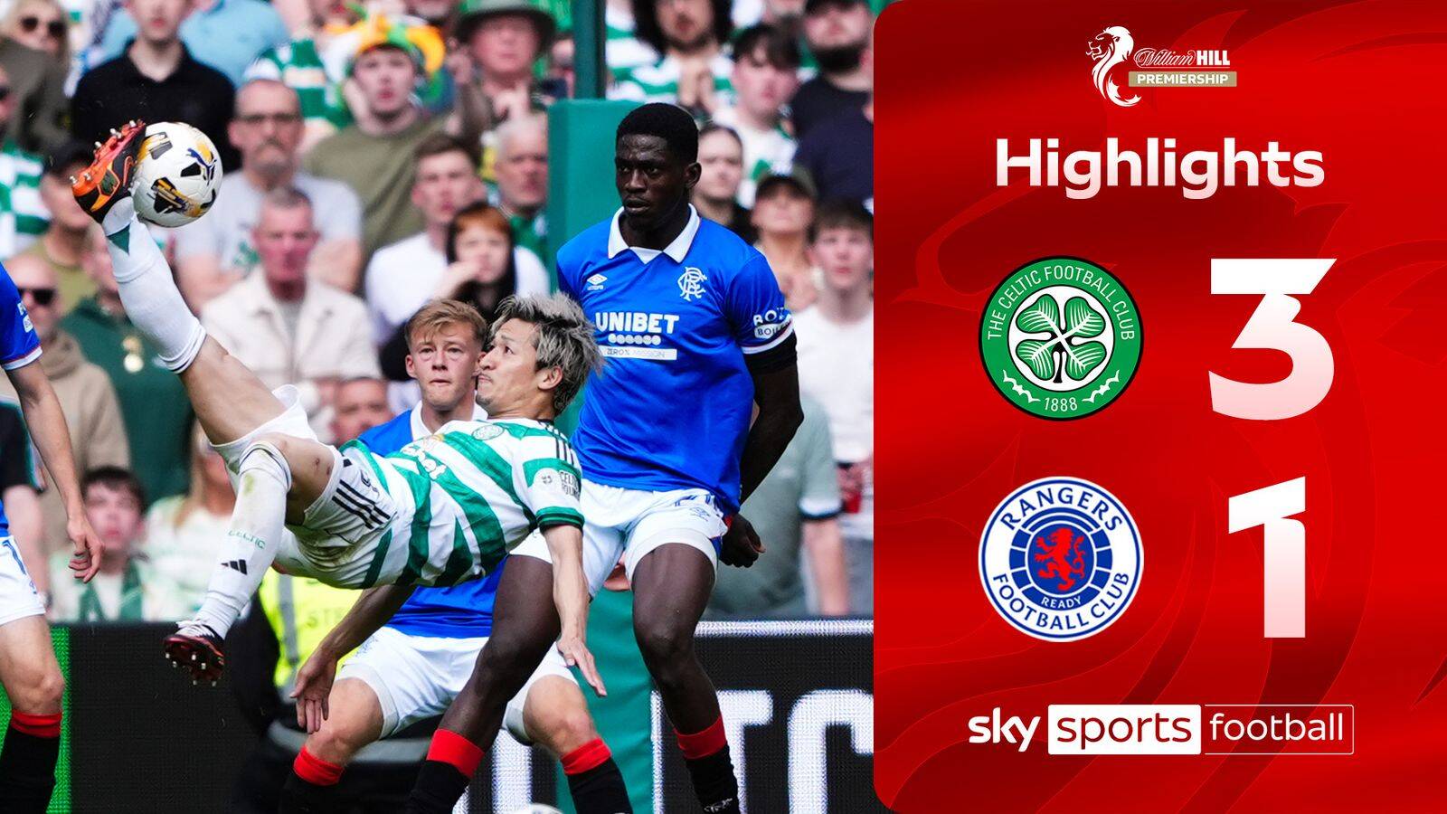 Maeda nets incredible overhead kick as Celtic close gap at the top