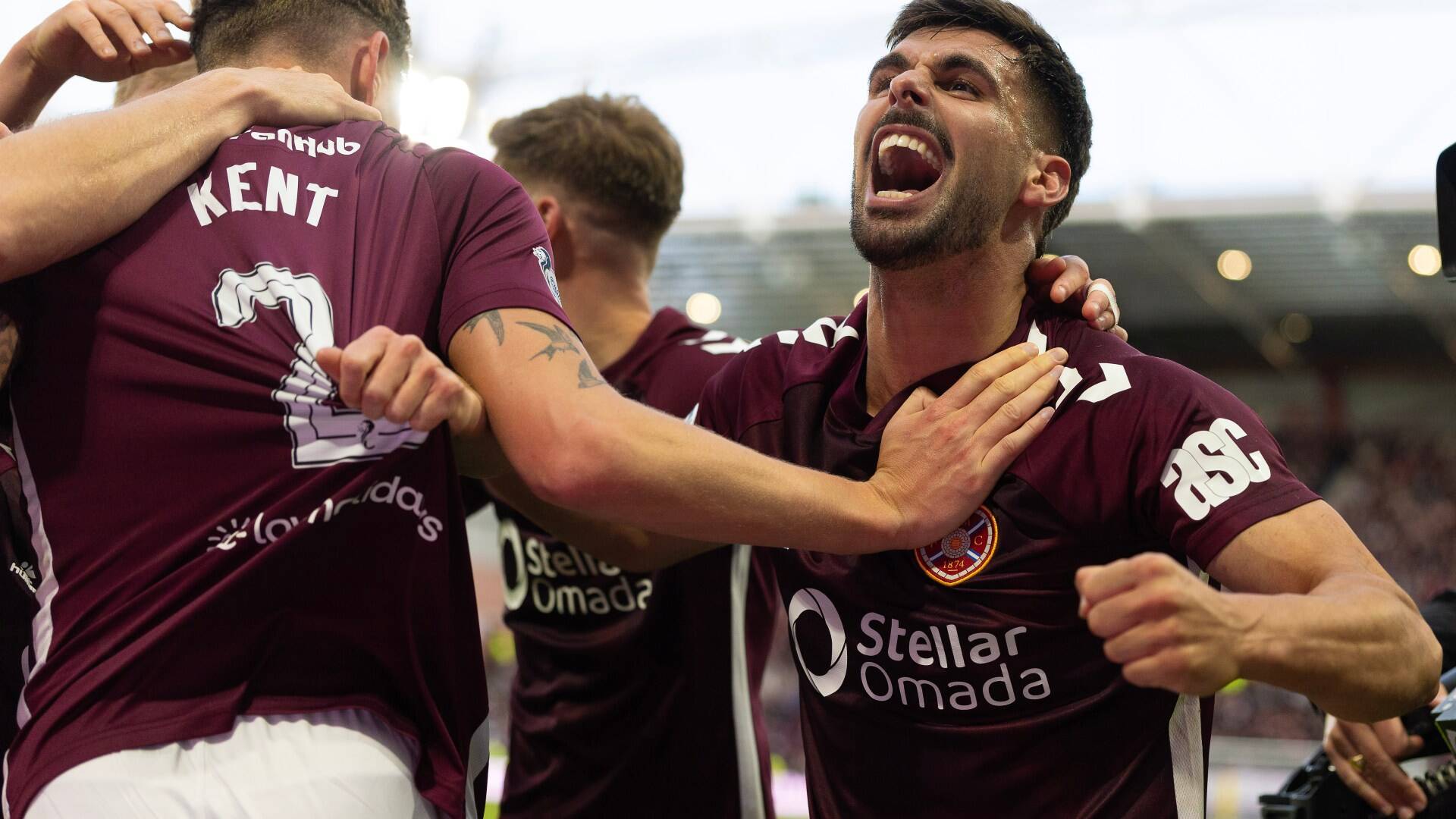 Hearts 3 Falkirk 0: Jambos now just need ONE point against Celtic to seal first title win in SIXTY-SIX years