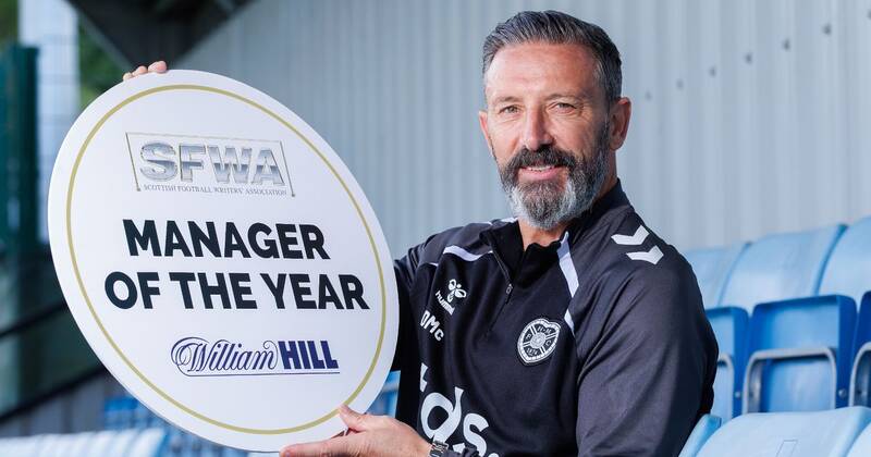 Derek McInnes insists Hearts are tuned to do one thing at Celtic Park as he scoops third award of the season
