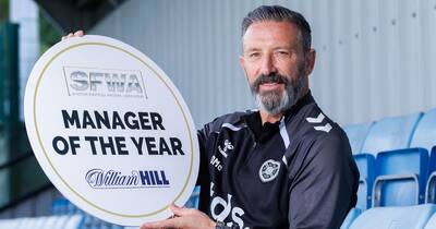 Derek McInnes insists Hearts are tuned to do one thing at Celtic Park as he scoops third award of the season
