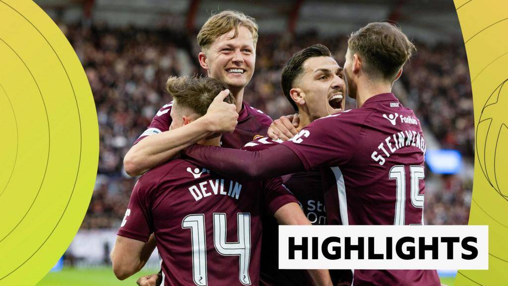 Hearts put three past Falkirk to move within point of title