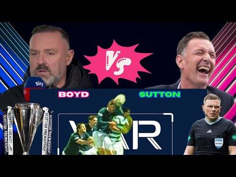 Boyd & Sutton Clash Over the Motherwell Hand Ball in the Last Minute of the Game