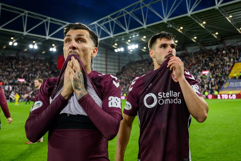 Hearts title podium spotted before Celtic spoiled Tynecastle party with Motherwell winner