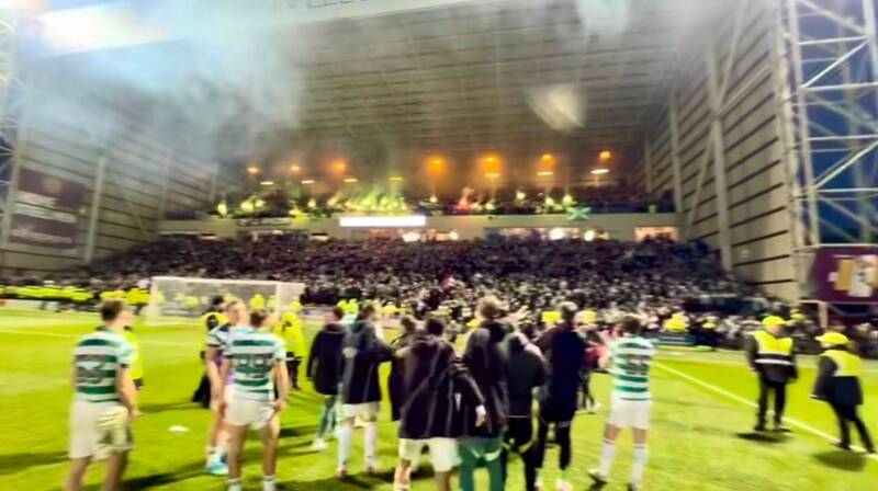 Kasper Schmeichel shares footage from crazy Celtic celebrations vs Motherwell