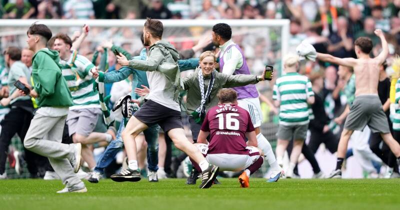 Celtic and Hearts see two ‘abandoned match’ scenarios vetoed as pitch invasion triggers IFAB rule