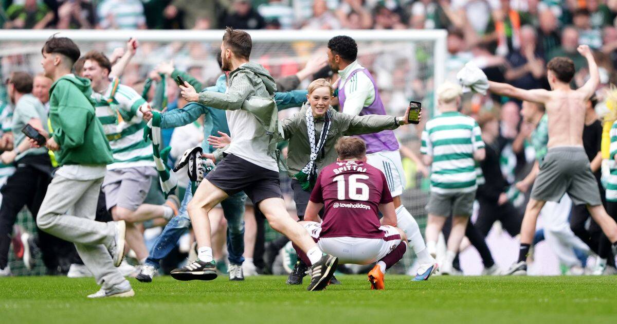 Celtic and Hearts see two ‘abandoned match’ scenarios vetoed as pitch invasion triggers IFAB rule